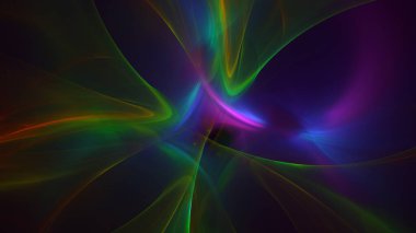 Soyut çok renkli fraktal ışık arkaplanı 3B görüntüleme