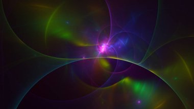Soyut çok renkli fraktal ışık arkaplanı 3B görüntüleme