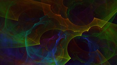 Soyut çok renkli fraktal ışık arkaplanı 3B görüntüleme