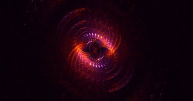 Soyut çok renkli fraktal ışık arkaplanı 3B görüntüleme