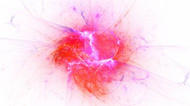 Soyut çok renkli fraktal ışık arkaplanı 3B görüntüleme