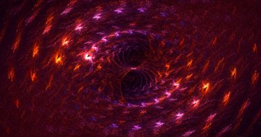 Soyut çok renkli fraktal ışık arkaplanı 3B görüntüleme