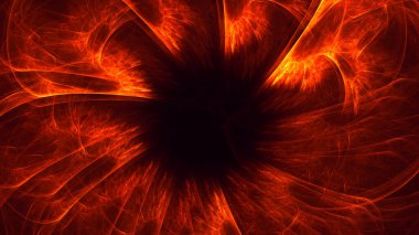 Soyut çok renkli fraktal ışık arkaplanı 3B görüntüleme