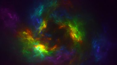 Soyut çok renkli fraktal ışık arkaplanı 3B görüntüleme