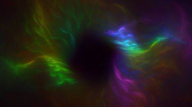 Soyut çok renkli fraktal ışık arkaplanı 3B görüntüleme