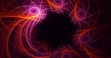 Soyut çok renkli fraktal ışık arkaplanı 3B görüntüleme