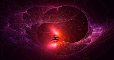 Soyut çok renkli fraktal ışık arkaplanı 3B görüntüleme