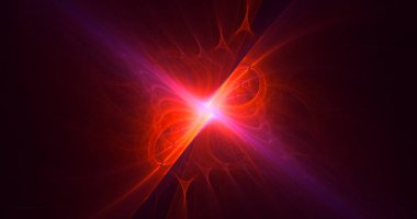 Soyut çok renkli fraktal ışık arkaplanı 3B görüntüleme