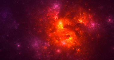 Soyut çok renkli fraktal ışık arkaplanı 3B görüntüleme