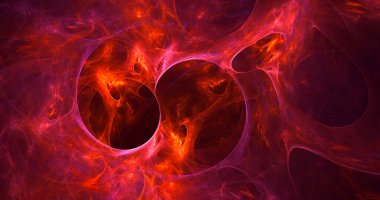 Soyut çok renkli fraktal ışık arkaplanı 3B görüntüleme