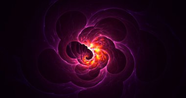 Parlak merkezli, soyut, çok renkli fraktal ışık arkaplanı oluşturuluyor