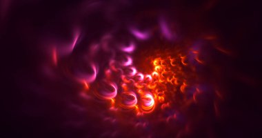 Parlak merkezli, soyut, çok renkli fraktal ışık arkaplanı oluşturuluyor