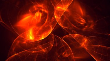 Soyut çok renkli fraktal ışık arkaplanı 3B görüntüleme