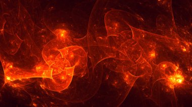 Soyut çok renkli fraktal ışık arkaplanı 3B görüntüleme