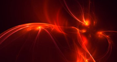 Soyut çok renkli fraktal ışık arkaplanı 3B görüntüleme