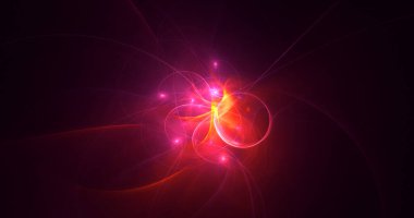 Soyut çok renkli fraktal ışık arkaplanı 3B görüntüleme