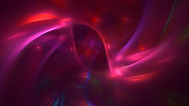 Soyut çok renkli fraktal ışık arkaplanı 3B görüntüleme