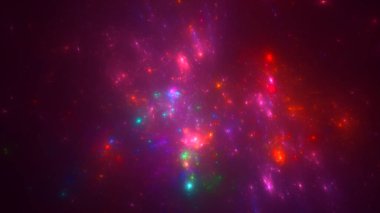 Soyut çok renkli fraktal ışık arkaplanı 3B görüntüleme