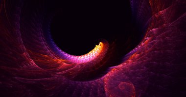 Soyut çok renkli fraktal ışık arkaplanı 3B görüntüleme