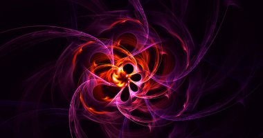 Soyut çok renkli fraktal ışık arkaplanı 3B görüntüleme