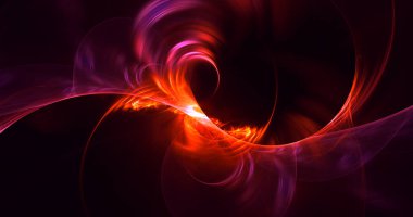 Soyut çok renkli fraktal ışık arkaplanı 3B görüntüleme