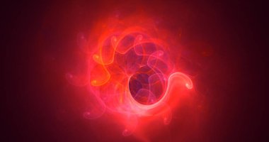 Soyut çok renkli fraktal ışık arkaplanı 3B görüntüleme