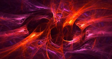 Soyut çok renkli fraktal ışık arkaplanı 3B görüntüleme