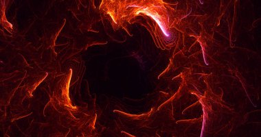 Soyut çok renkli fraktal ışık arkaplanı 3B görüntüleme