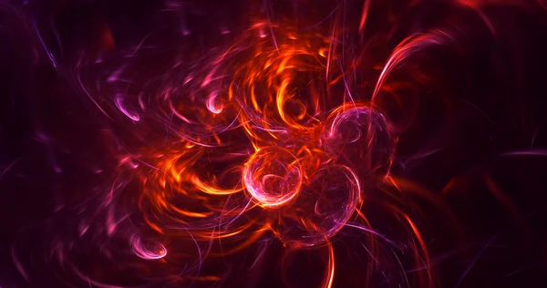 Renderização Abstrato Fundo Luz Fractal Vermelho — Fotografia de Stock