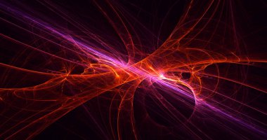 Soyut çok renkli fraktal ışık arkaplanı 3B görüntüleme