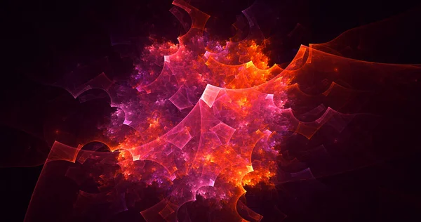 Renderização Abstrato Fundo Luz Fractal Multicolor — Fotografia de Stock