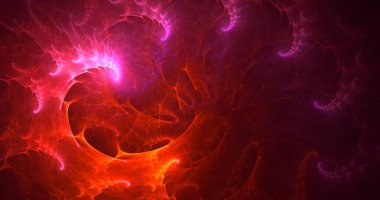 Soyut çok renkli fraktal ışık arkaplanı 3B görüntüleme