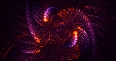 Soyut çok renkli fraktal ışık arkaplanı 3B görüntüleme