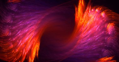 3B soyut renkli fraktal ışık arkaplanı oluşturma