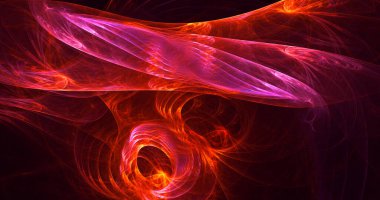 3B soyut renkli fraktal ışık arkaplanı oluşturma