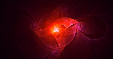 3B soyut renkli fraktal ışık arkaplanı oluşturma