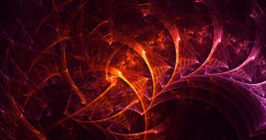 Soyut çok renkli fraktal ışık arkaplanı 3B görüntüleme