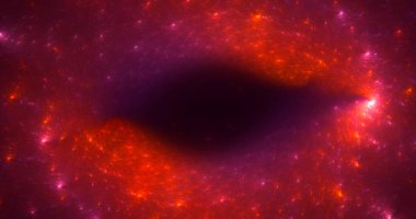 Soyut kırmızı fraktal ışık arkaplanı 3 boyutlu oluşturuluyor