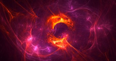 3B soyut renkli fraktal ışık arkaplanı oluşturma