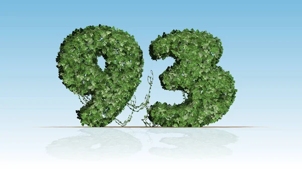 Number Created Green Ivy Leaves — Stock Photo, Image