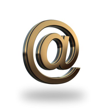 Beyaz bir arka plan üzerinde izole işareti 3D -