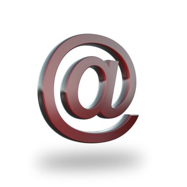 Beyaz bir arka plan üzerinde izole işareti 3D -