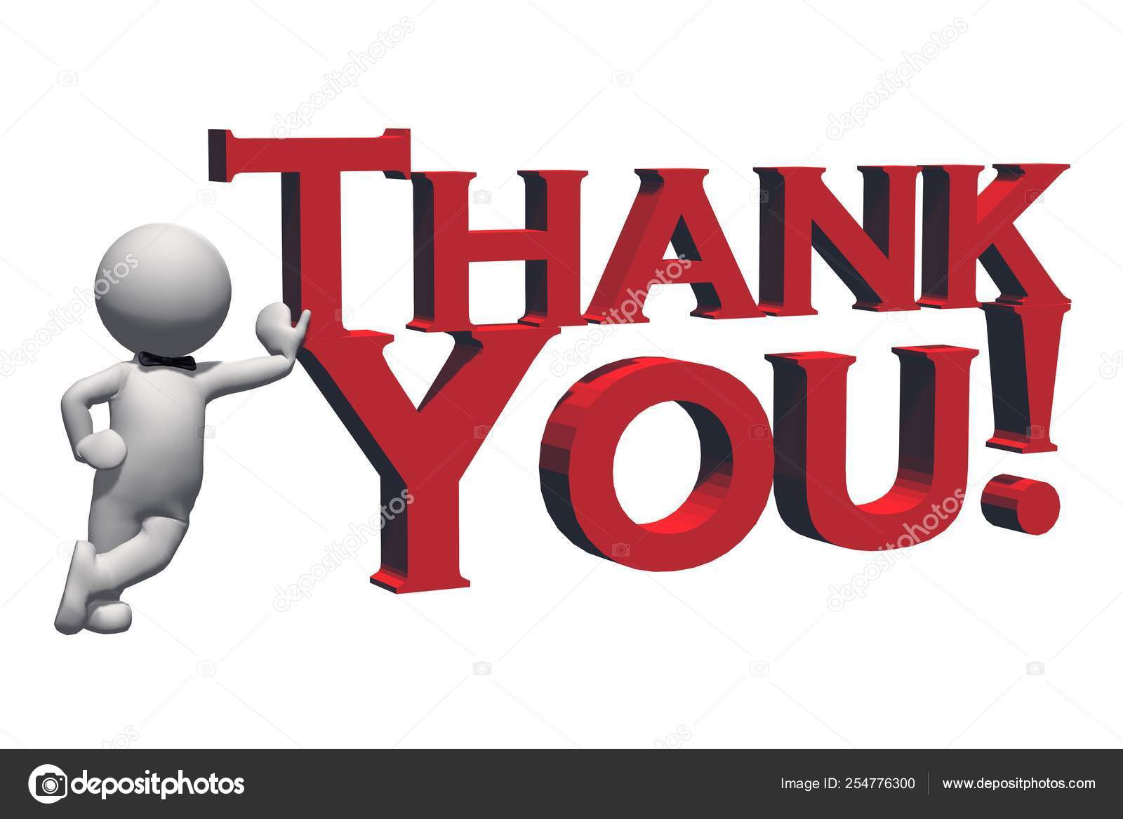 Thank You Text Red People Isolated White Background Stock Photo by  ©bestofgreenscreen 254776300