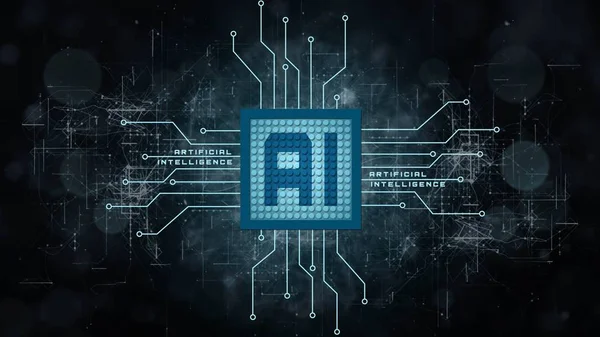 AI-yapay zeka arka plan-siber teknoloji ve otomasyon soyut kavramı