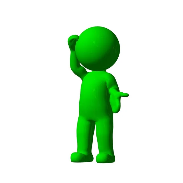 Green People Spiegare Isolato Sfondo Bianco — Foto Stock