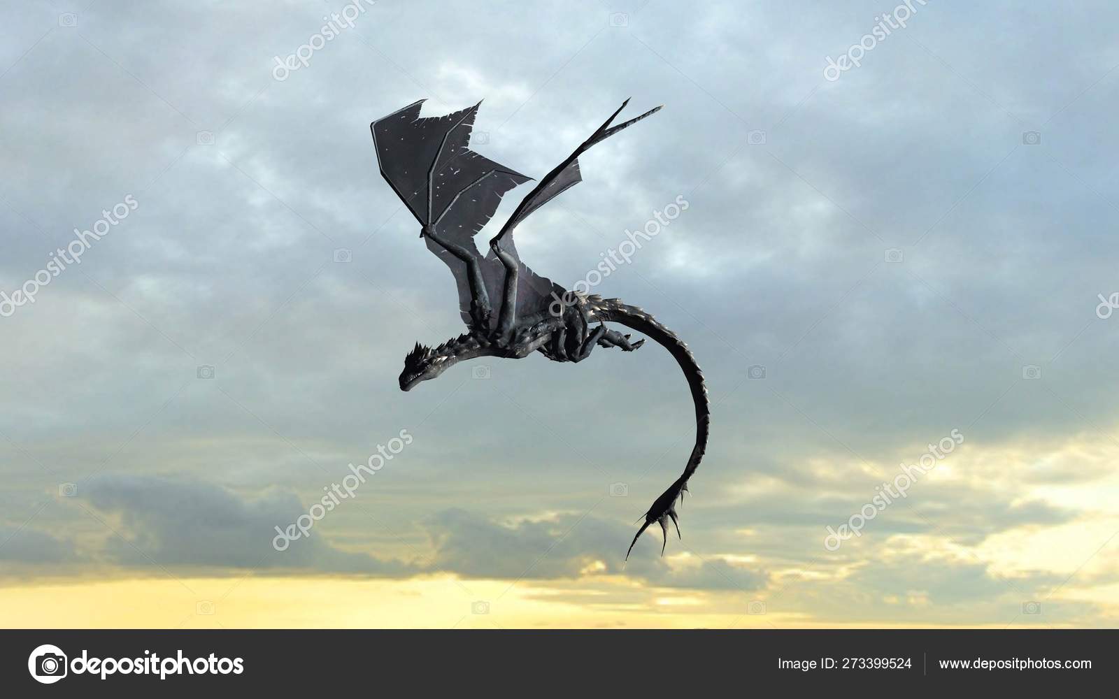 Flying Dragon Sky Background Stock Photo Image By C Bestofgreenscreen