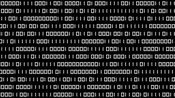 Hacked Piscando Letras Aviso Vermelho Permanentemente Mudando Código Binário Como — Vídeo de Stock
