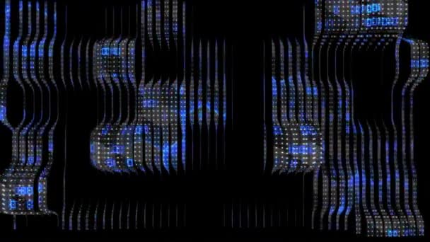 Футуристичний Фон Даних Зміна Двійкового Коду Синього Кольору Відображеного Поверхні — стокове відео