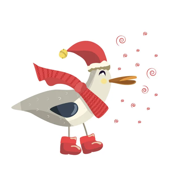 Kırmızı bir fular martı.