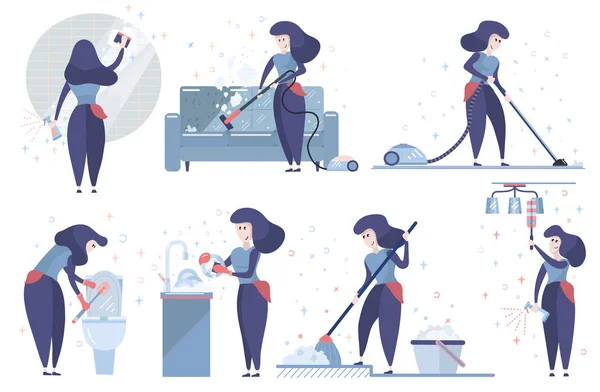 Küme hizmeti kadın temizlik.